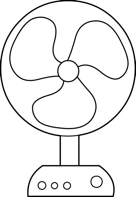 Electric Fan Line Art - Free Clip Art | Free clip art, Black ceiling fan, Coloring book pages