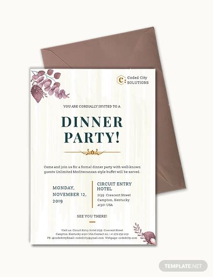 Dinner Party Invitation - 32+ Examples, Illustrator, Design, Word ...