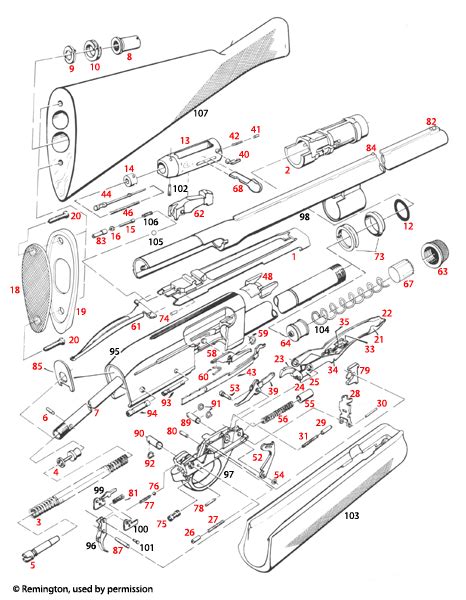 Remington® 1100 Special Field Schematic - Brownells UK