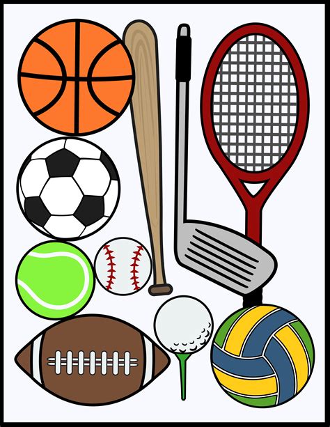 Sports Clip Art for Commercial Use (PDF and PNG) | Free clip art, Clip ...