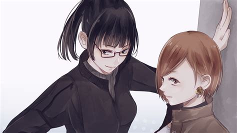 Brown Eyes Brown Hair Girl Glasses Jujutsu Kaisen Maki Zenin Nobara Kugisaki HD Jujutsu Kaisen ...