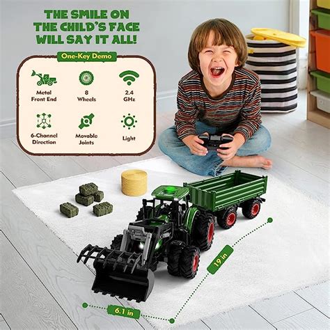 Kids Remote Control Tractor Toy, Farm Vehicle Toys – UARZT