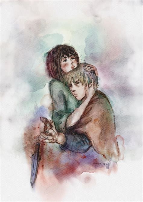 Thorfinn and Gudrid : watercolor collection fanart : r/VinlandSaga