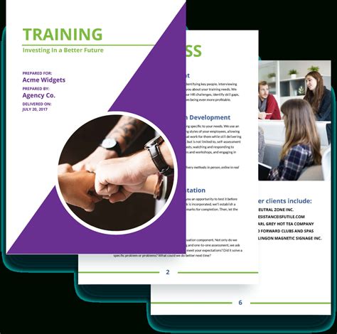 Training Brochure Template