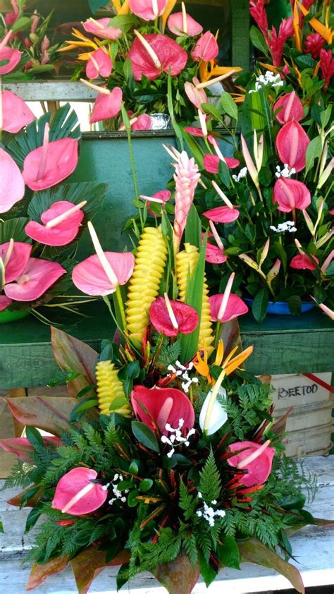 Suva, Fiji - beautiful flower arrangements for sale outside MH's. Visit our blog: www.fiji ...