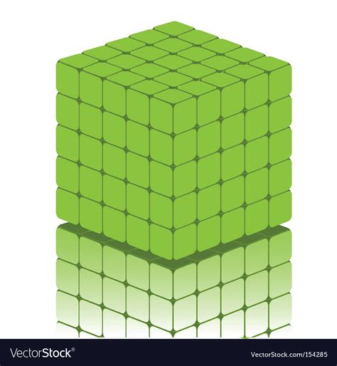 Green cube Royalty Free Vector Image - VectorStock