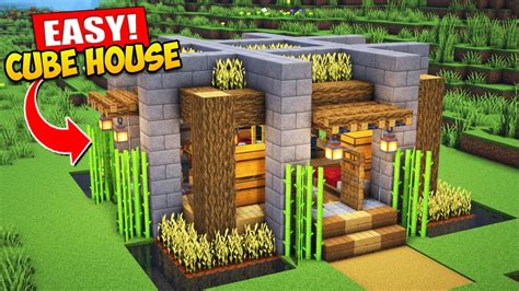 Minecraft | How to Build a Cube Survival House | Tutorial - YouTube