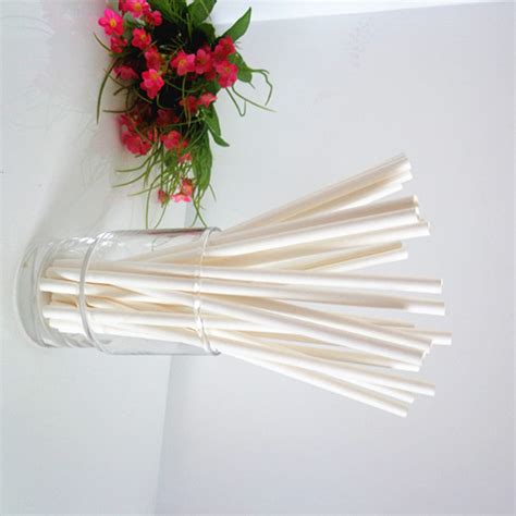 White Paper Straws,Solid White Paper Drinking Straws 500pcs