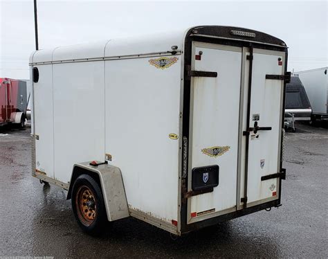 Cargo Trailer - 2005 H&H USED 5X10 Enclosed with Barn Doors - White | TrailersUSA