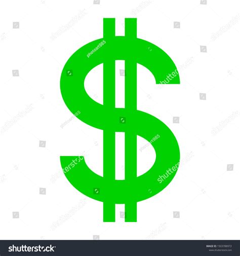 Dollar Currency Sign Symbol Green Simple Stock Vector (Royalty Free ...