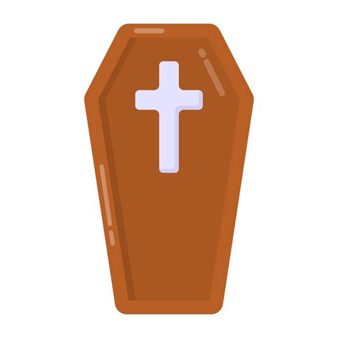 A coffin, flat design vector 5971721 Vector Art at Vecteezy