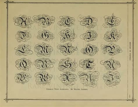 GERMAN CALLIGRAPHY ALPHABET 24 Letters on A4 Pages 300 Dpi Pdf - Etsy