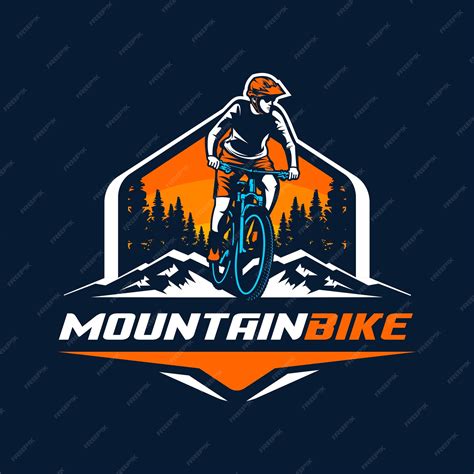 Premium Vector | Mountain bike logo