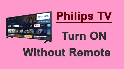 How to Turn ON Philips TV Without Remote - How To Finders