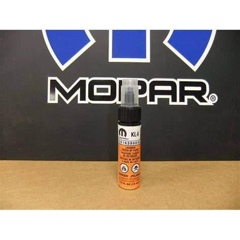 PL4 HEADER ORANGE CLEAR COAT DODGE JEEP TOUCH UP PAINT OEM BRUSH & PEN ...