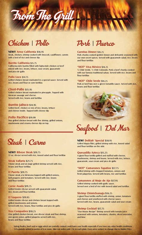 Checkout Our Menu - Rancho Viejo