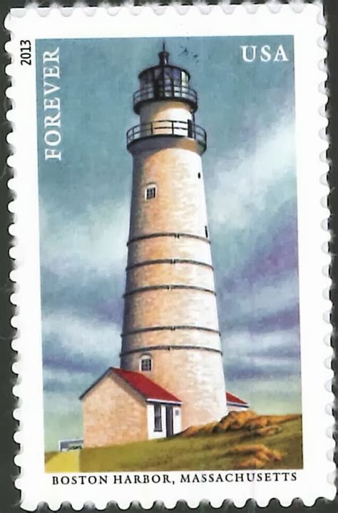 Beacon Light Philately: 0205. USA - Boston Harbor Lighthouse (US New England Coastal LH Series-2013)