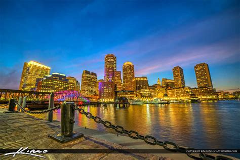 Boston Skyline from the Harborwalk | Royal Stock Photo