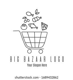 Abstract Big Bazaar Logo Design Concept Stock Vector (Royalty Free) 1689432862 | Shutterstock