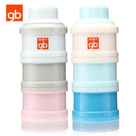 GB Portable Milk Powder Case 3 Layer Travel Baby Feeding Milk Powder Storage Box Food Holder-in ...