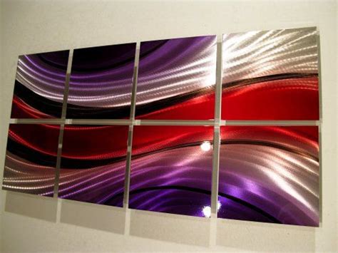 Red Flow Modern Abstract Metal Wall Art Sculpture Red Painting Home ...