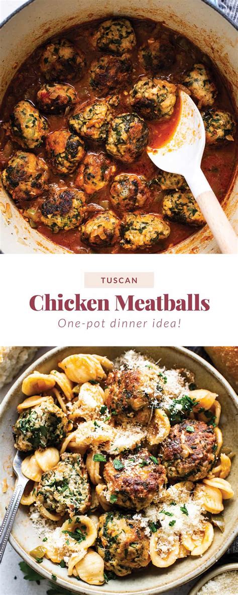 Tuscan Chicken Meatballs - Fit Foodie Finds