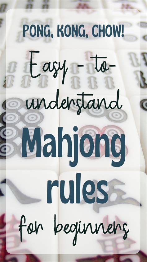 mahjong rules - overview for beginners Mahjong Tiles, Mahjong Set ...