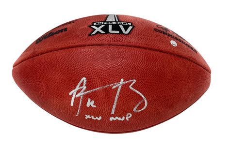 Aaron Rodgers Signed NFL Football Inscribed "XLV MVP" (Steiner ...