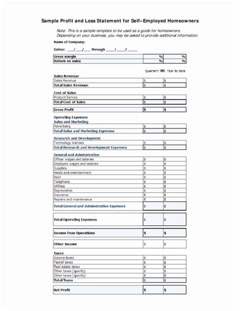 Small Business Income Statement Template Unique Free Trucking ...