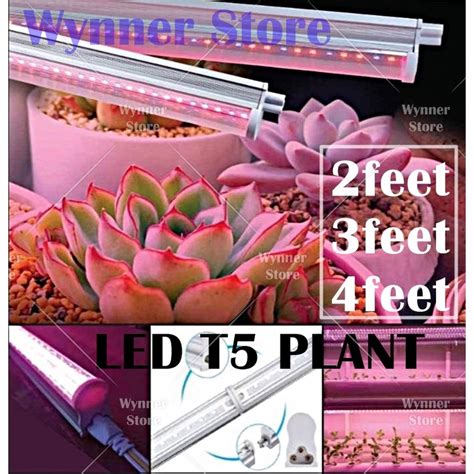 Designer Light [T5 Tube LED] Plant Growth Light Pink LED Plant Full Spectrum Lampu Untuk Pokok ...
