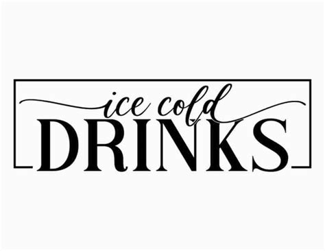 Ice Cold Drinks Svg Commercial Use Svg Jpg Png Coffee Bar - Etsy