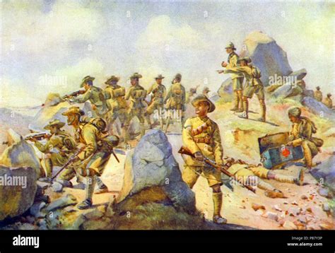 4th Gurkha Rifles. Rearguard Action, 1909 Stock Photo - Alamy