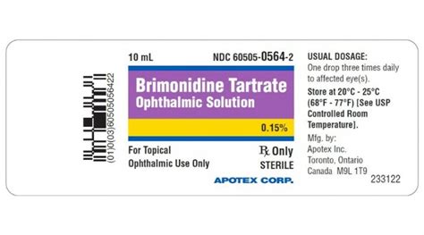 Apotex Recalls Brimonidine Tartrate Ophthalmic Solution | OBN