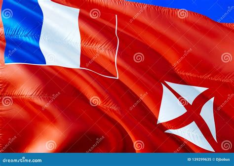 Wallis and Futuna Flag. 3D Waving Flag Design. the National Symbol of Wallis and Futuna, 3D ...