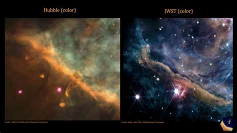 What the Orion Nebula Looks Like to Webb Telescope Vs Hubble Telescope