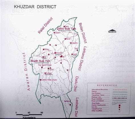 KHUZDAR MAP