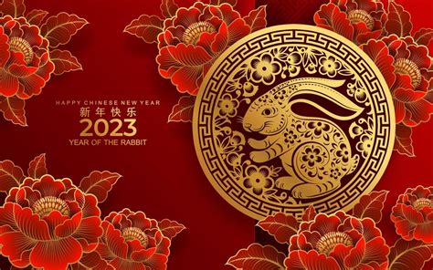 Premium Vector | Happy chinese new year 2023 year of the rabbit