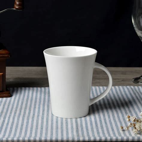 new bone china trumpet shape coffee mug ceramic super white coffee mugs and cups porcelain plain ...