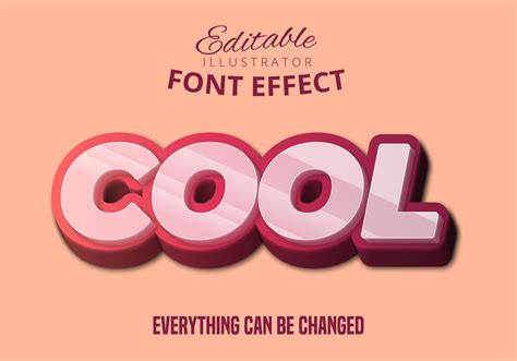 Cool glossy text, editable text effect 694213 Vector Art at Vecteezy