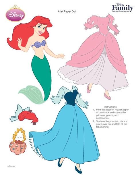 princess-ariel-paper-doll-printable-0511_FDCOM-page-001 | Princess ...