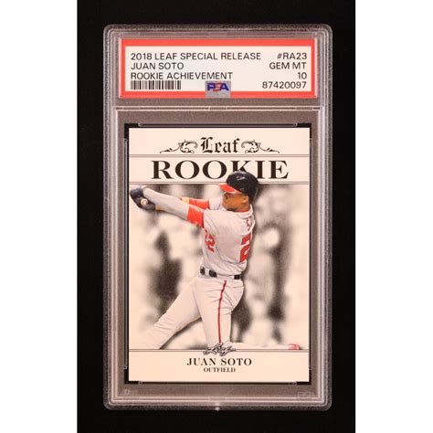 Juan Soto 2018 Leaf Special Release Rookie Achievement #RA23 RC (PSA 10 ...