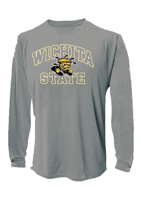 Wichita State Shockers (WSU) Mens Grey Long Sleeve T-Shirt http://www ...