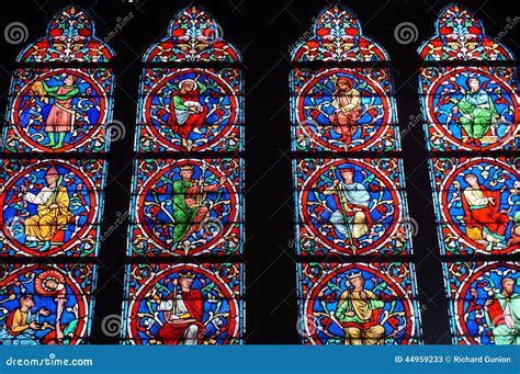 Notre Dame Cathedral Stained Glass Window Editorial Stock Photo - Image ...