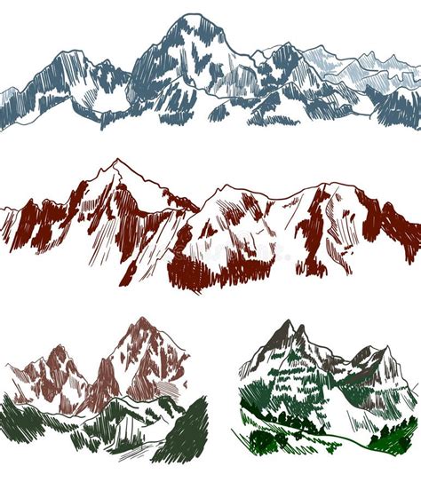 Snowcapped Mountains - Background Stock Vector - Illustration of skiing ...