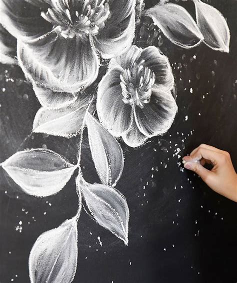 Chalk Drawing Ideas Flower - img-gimcrackery