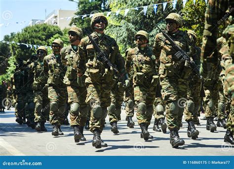 ALEXANDROUPOLI, GREECE-MAY 14, 2018:Greek Special Forces.Selebration of ...