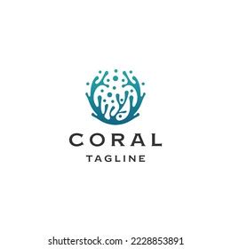 Coral Logo Icon Design Template Flat Stock Vector (Royalty Free) 2228853891 | Shutterstock