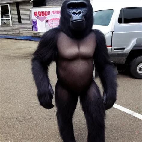 gorilla costume, craigslist photo | Stable Diffusion