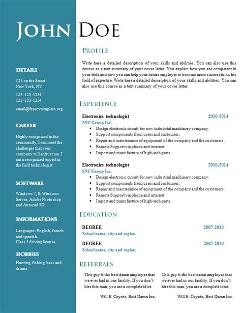 Free creative resume cv template (547 to 553) • Get A Free CV