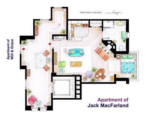 Will And Grace Apartment Layout